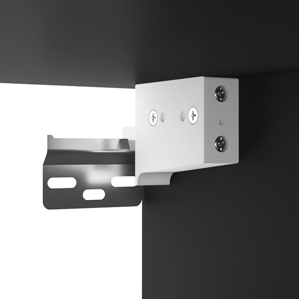 vidaXL Ścienna szafka na buty, czarny, 70x35x38 cm