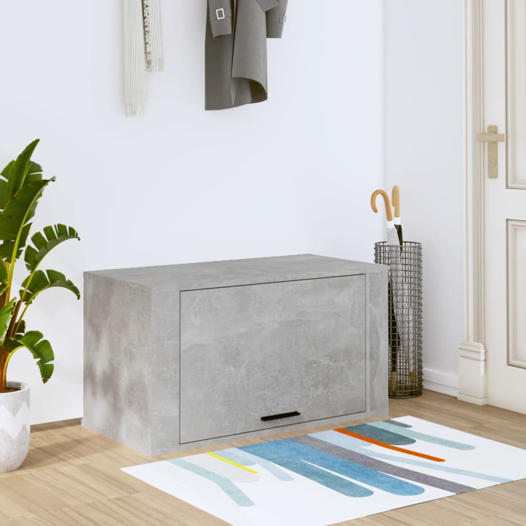 vidaXL Ścienna szafka na buty, szarość betonu, 70x35x38 cm