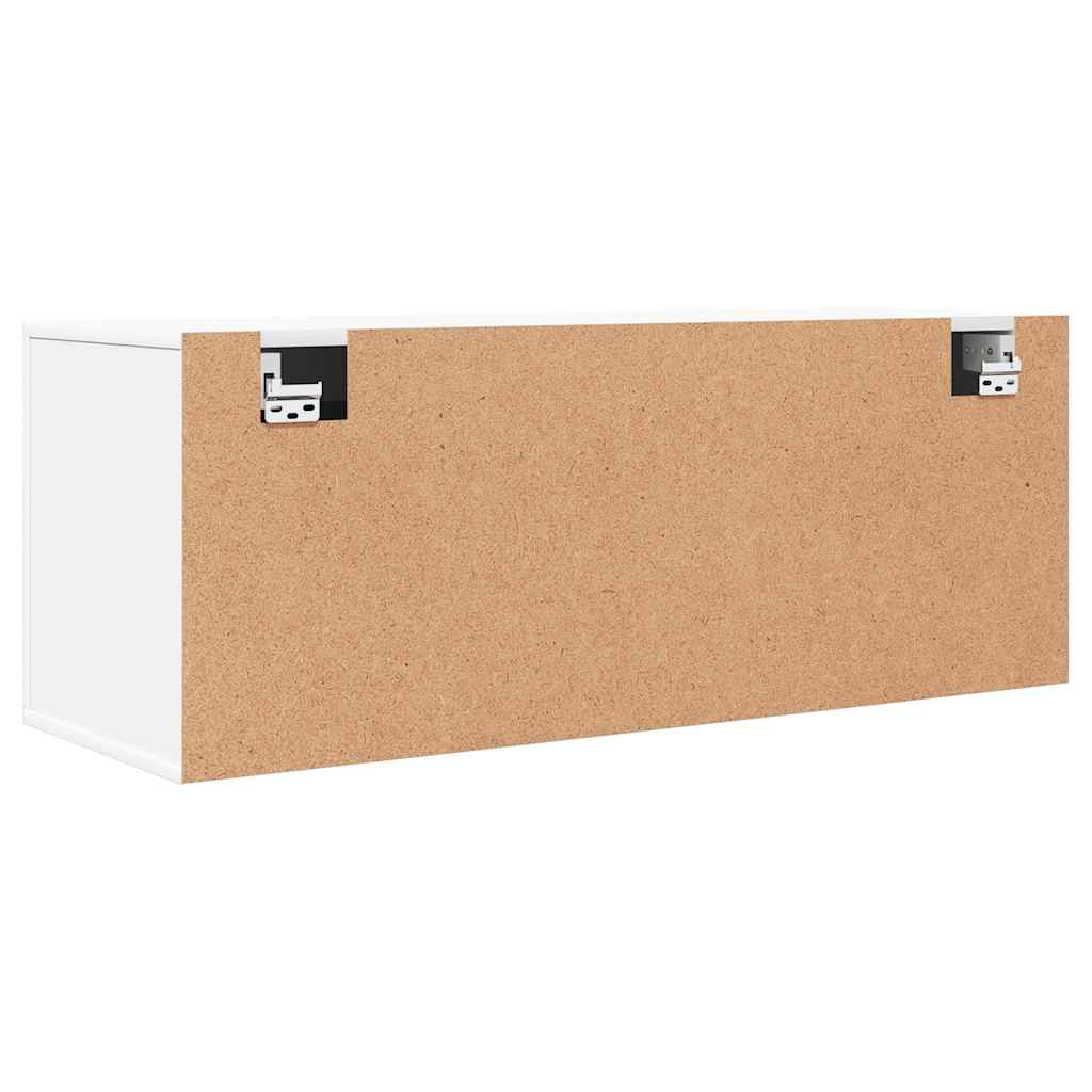 vidaXL Półka na buty, biała, 100x35x38 cm, materiał drewnopochodny