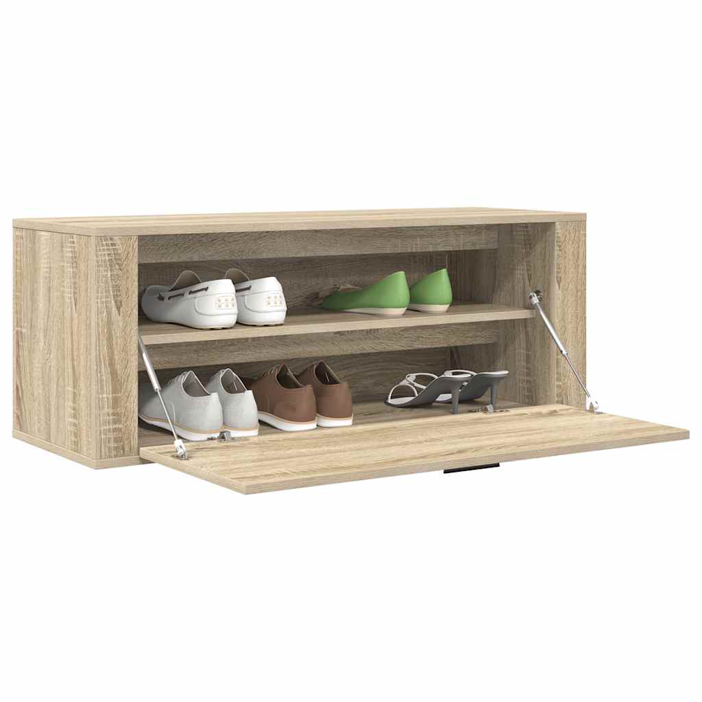 vidaXL Szafka na buty, ścienna, dąb sonoma, 100x35x38 cm