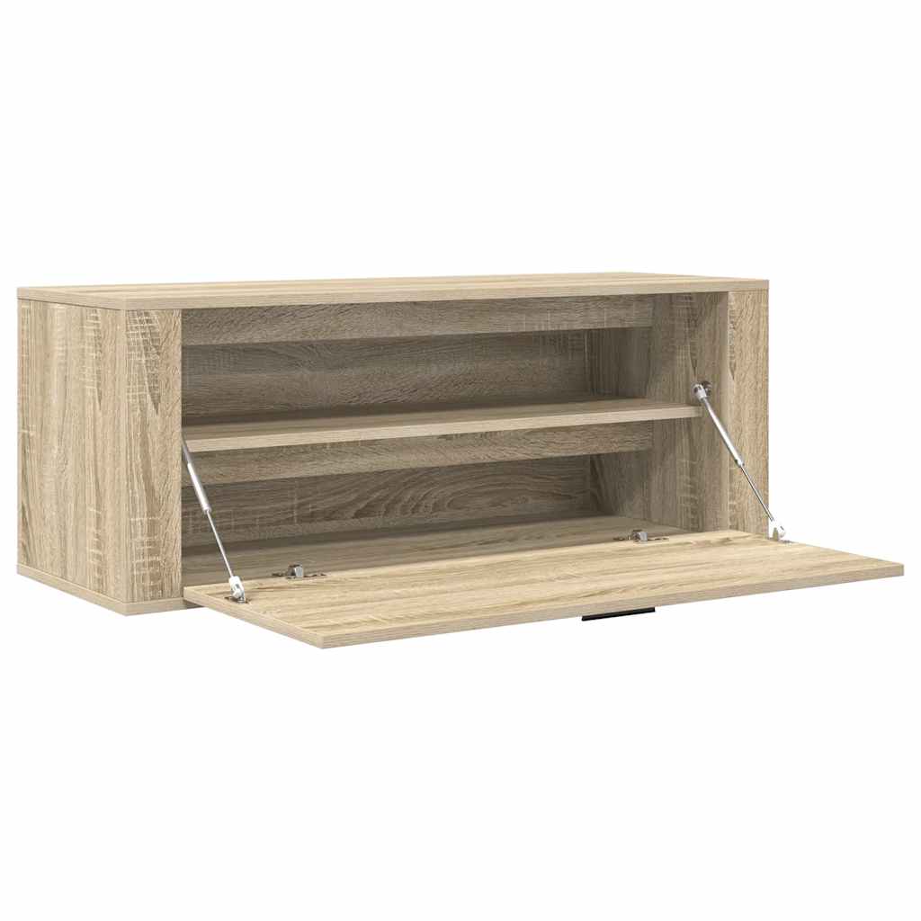 vidaXL Szafka na buty, ścienna, dąb sonoma, 100x35x38 cm