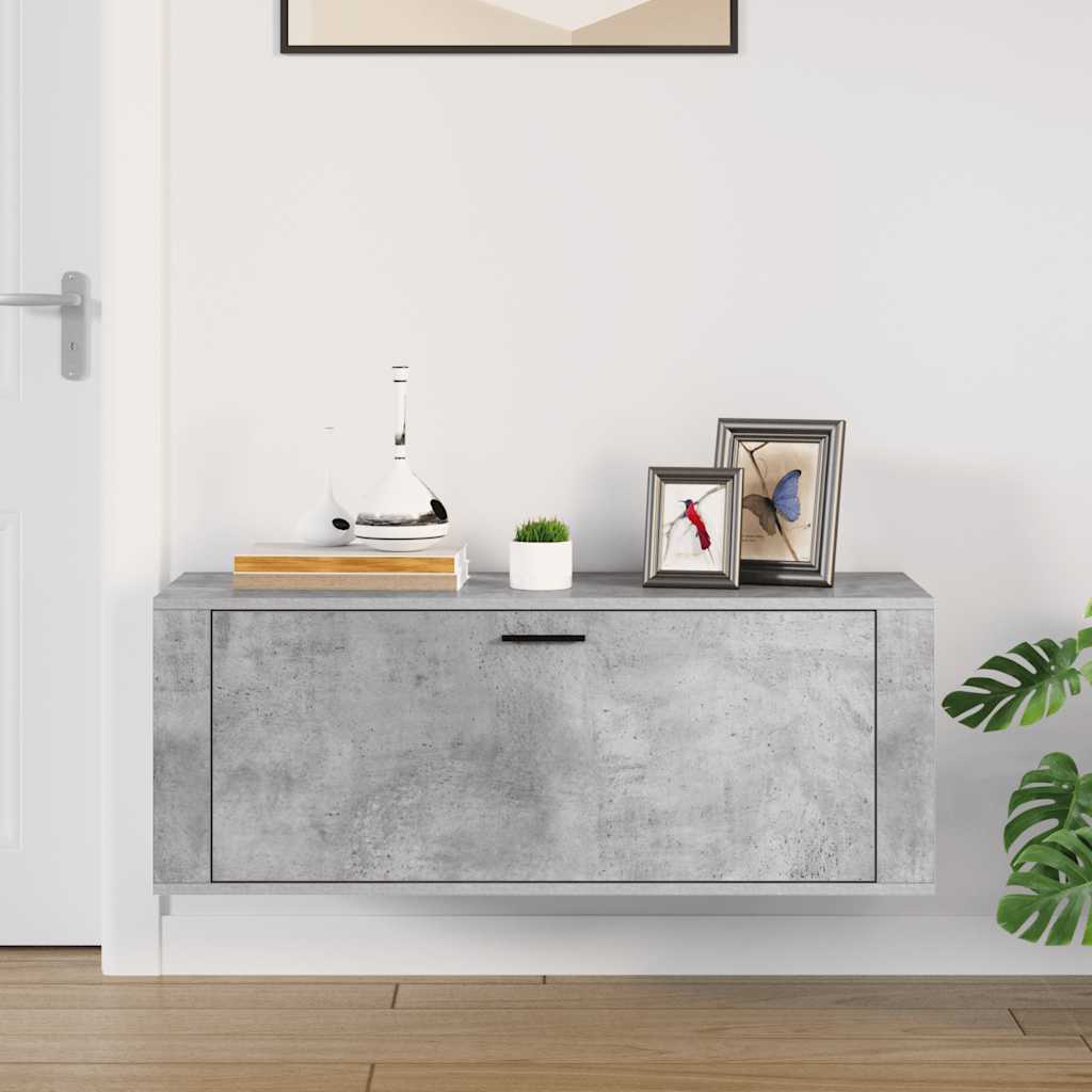 vidaXL Ścienna szafka na buty, szarość betonu, 100x35x38 cm