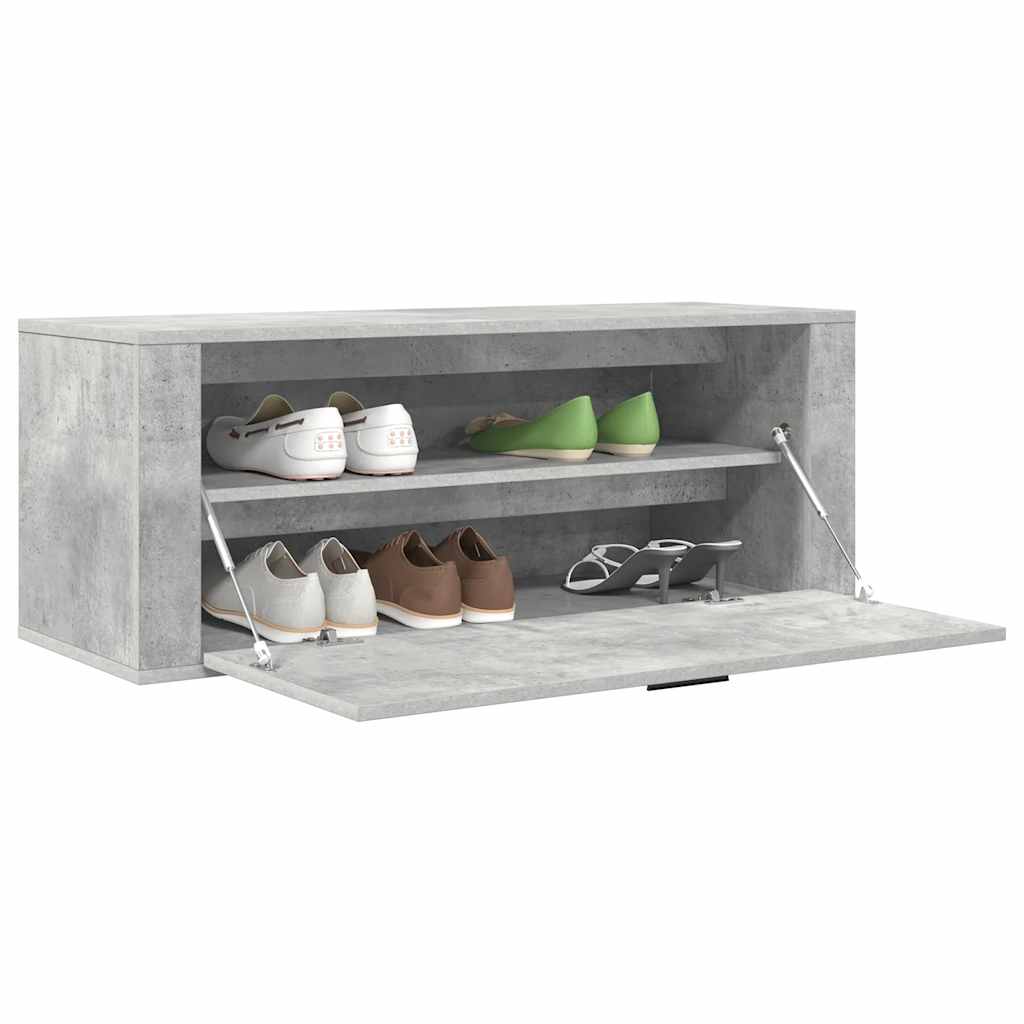 vidaXL Ścienna szafka na buty, szarość betonu, 100x35x38 cm