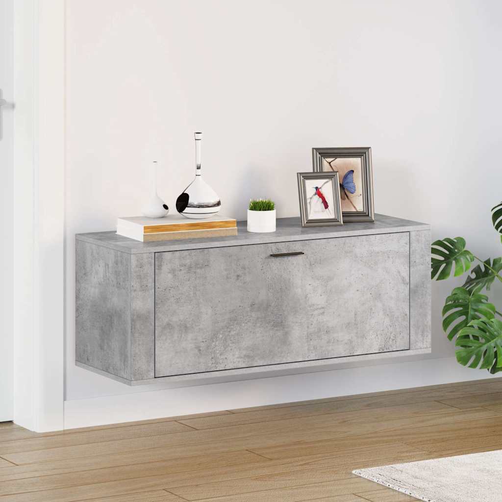 vidaXL Ścienna szafka na buty, szarość betonu, 100x35x38 cm