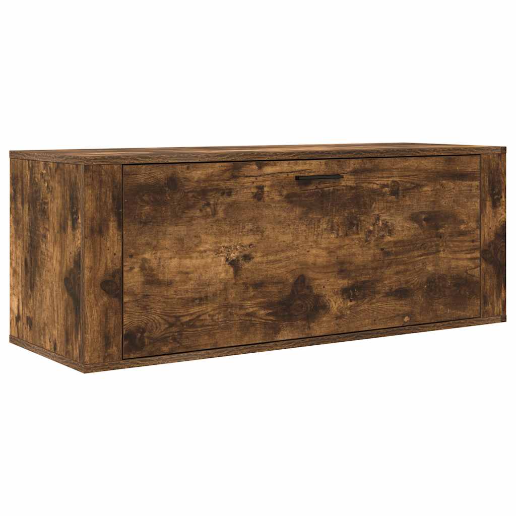 vidaXL Szafka na buty, ścienna, przydymiony dąb, 100x35x38 cm