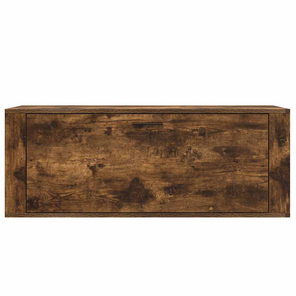 vidaXL Szafka na buty, ścienna, przydymiony dąb, 100x35x38 cm