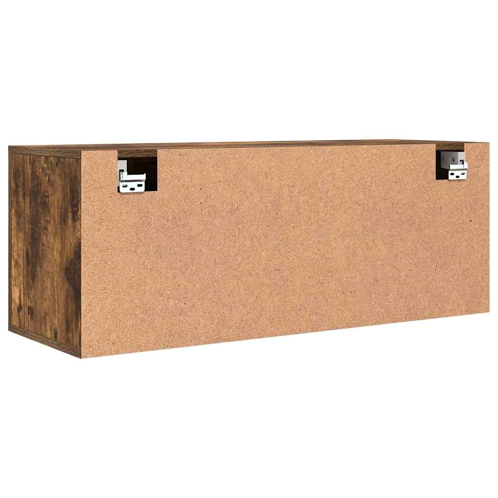 vidaXL Szafka na buty, ścienna, przydymiony dąb, 100x35x38 cm