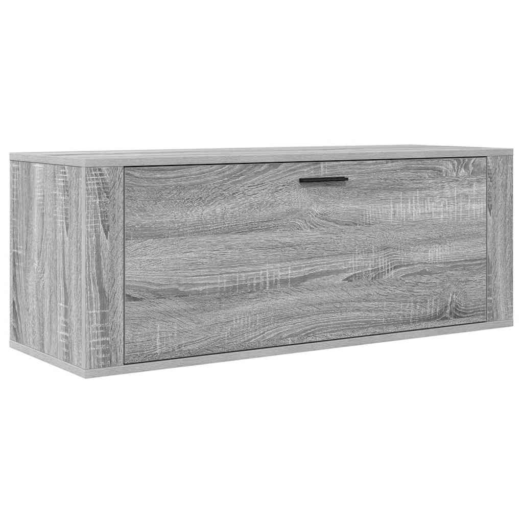 vidaXL Szafka na buty, ścienna, szary dąb sonoma, 100x35x38 cm