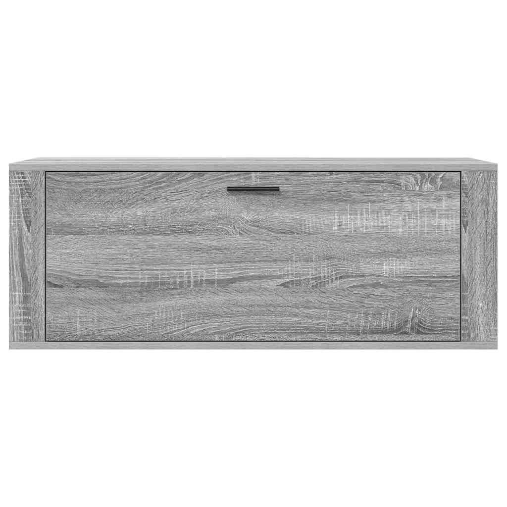 vidaXL Szafka na buty, ścienna, szary dąb sonoma, 100x35x38 cm