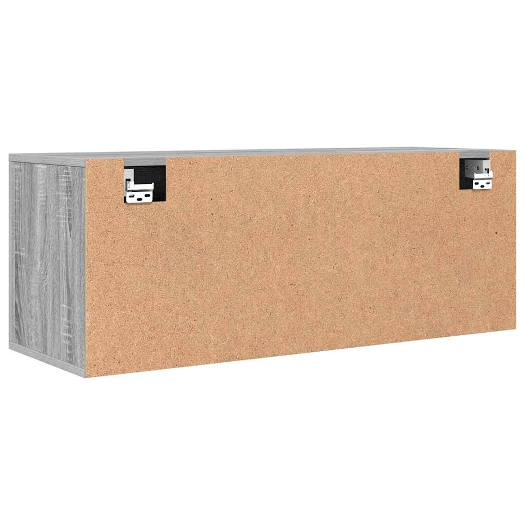 vidaXL Szafka na buty, ścienna, szary dąb sonoma, 100x35x38 cm