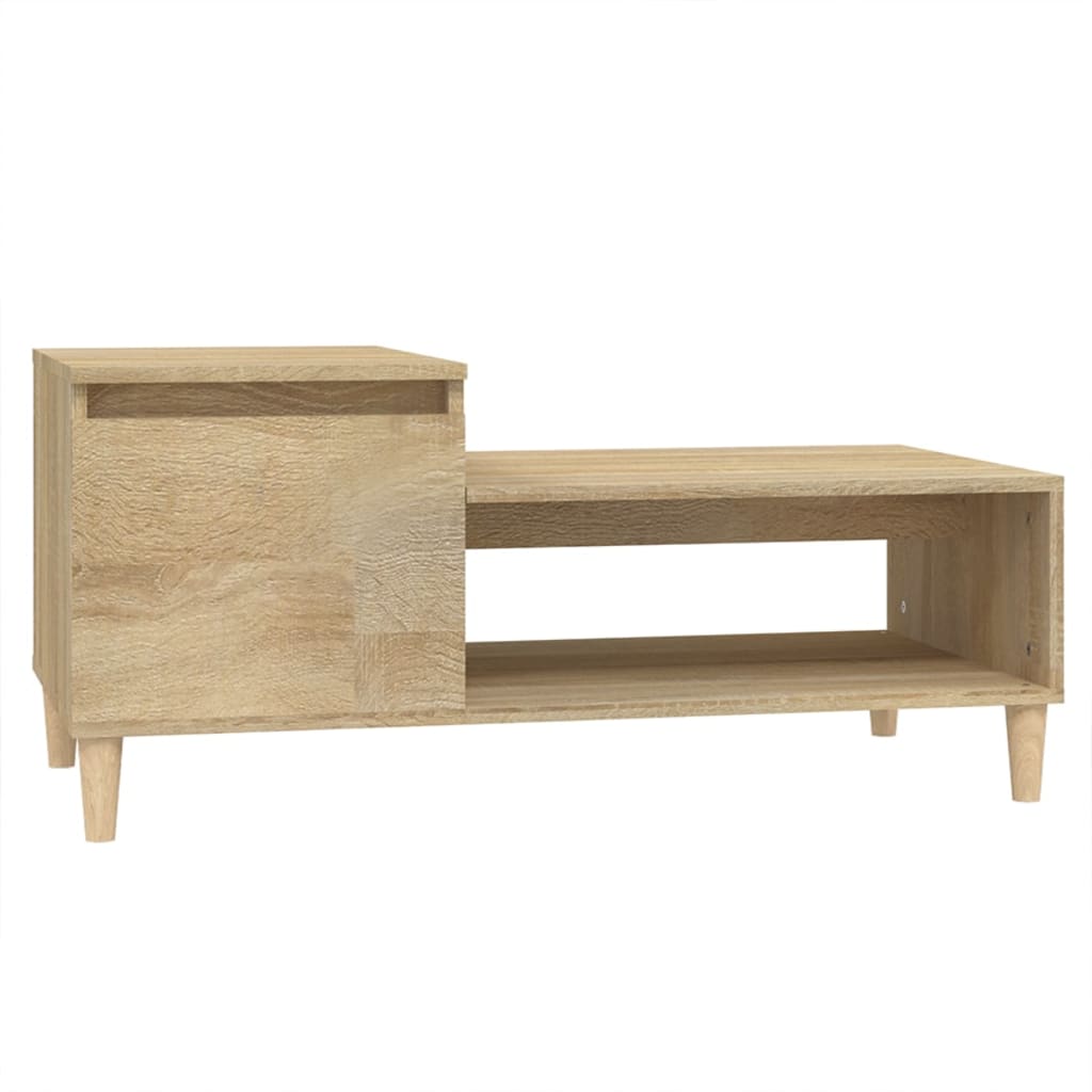 vidaXL Stolik kawowy, dąb sonoma 100x50x45 cm, materiał drewnopochodny