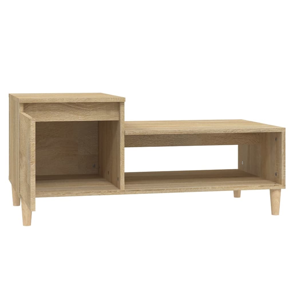 vidaXL Stolik kawowy, dąb sonoma 100x50x45 cm, materiał drewnopochodny