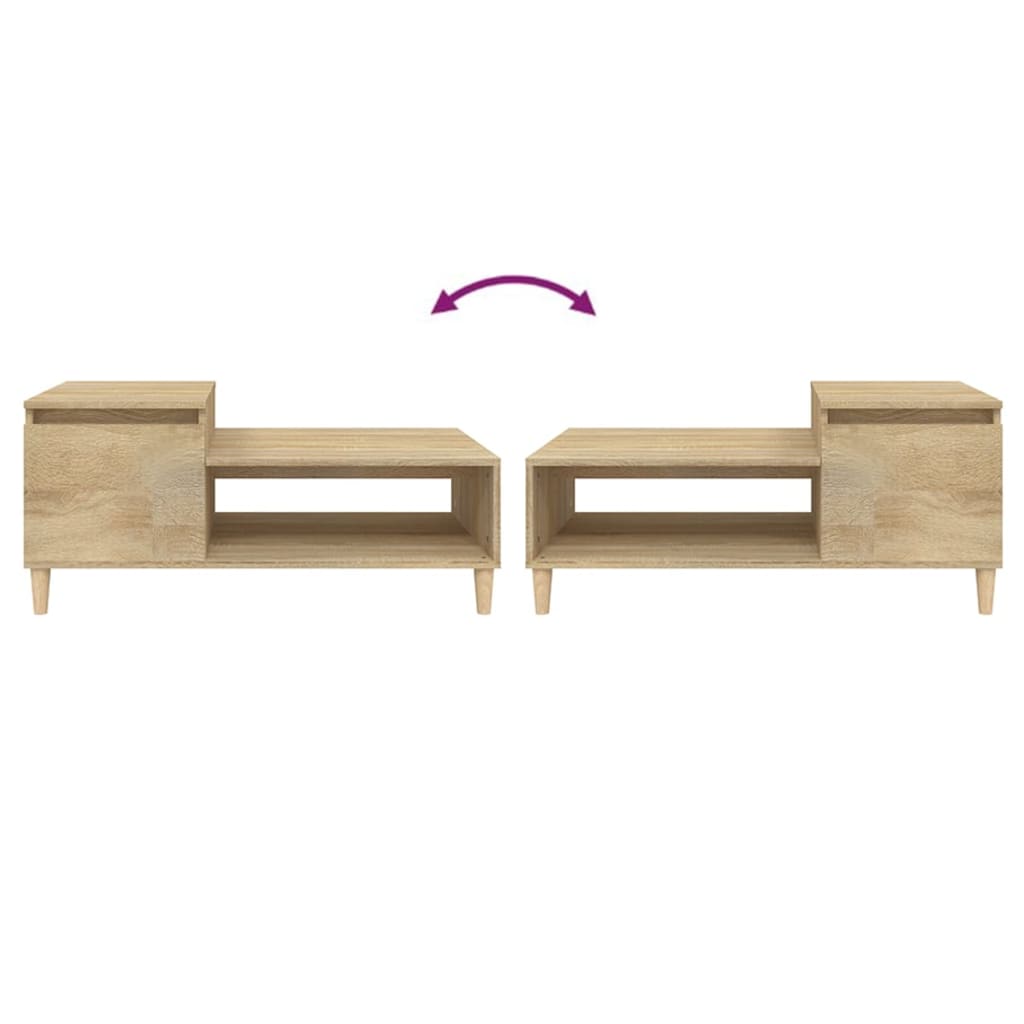 vidaXL Stolik kawowy, dąb sonoma 100x50x45 cm, materiał drewnopochodny