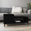 vidaXL Stolik kawowy, czarny 100x50x45 cm, materiał drewnopochodny