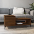 vidaXL Stolik kawowy, brązowy dąb100x50x45 cm, materiał drewnopochodny