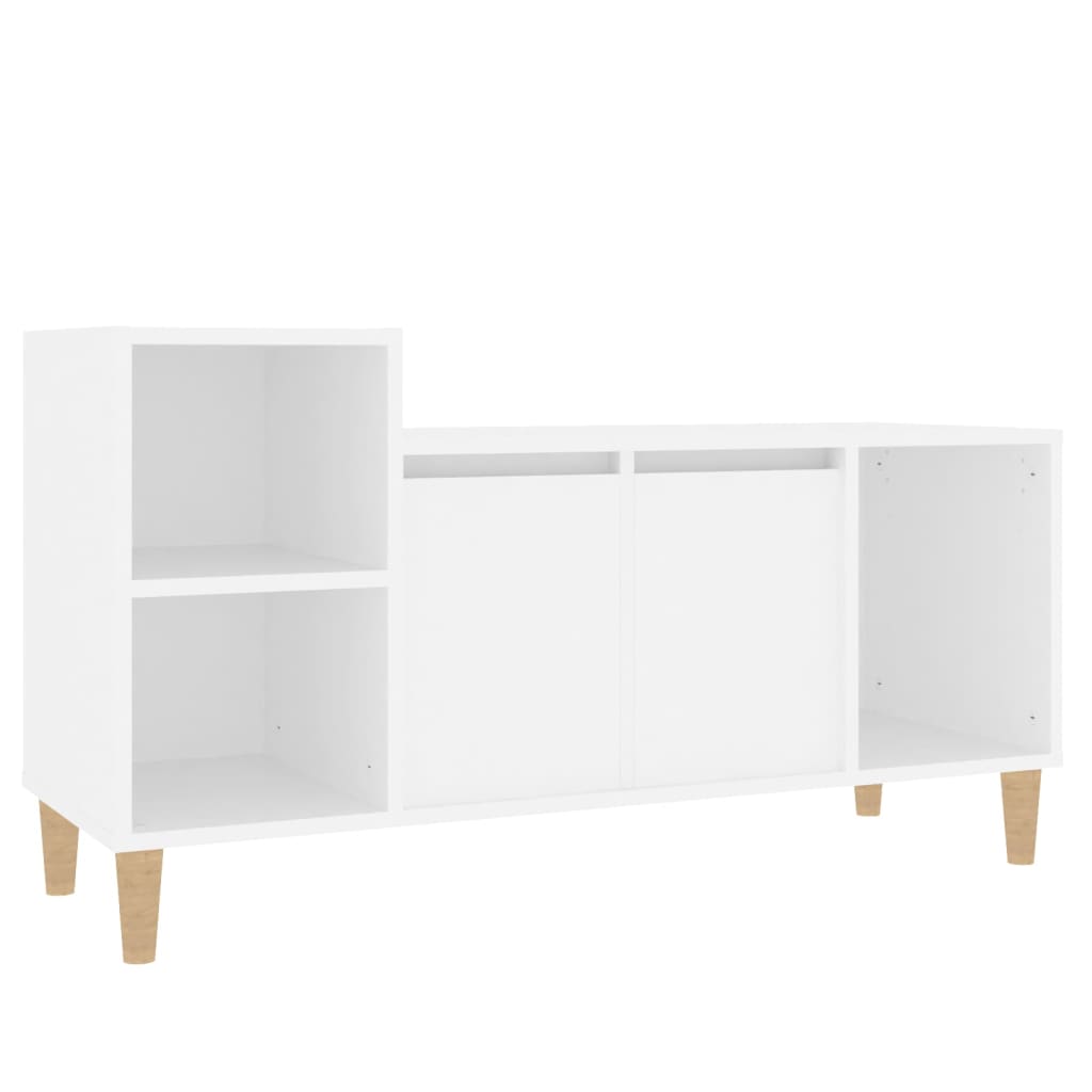 vidaXL Szafka pod TV, biała, 100x35x55 cm, materiał drewnopochodny