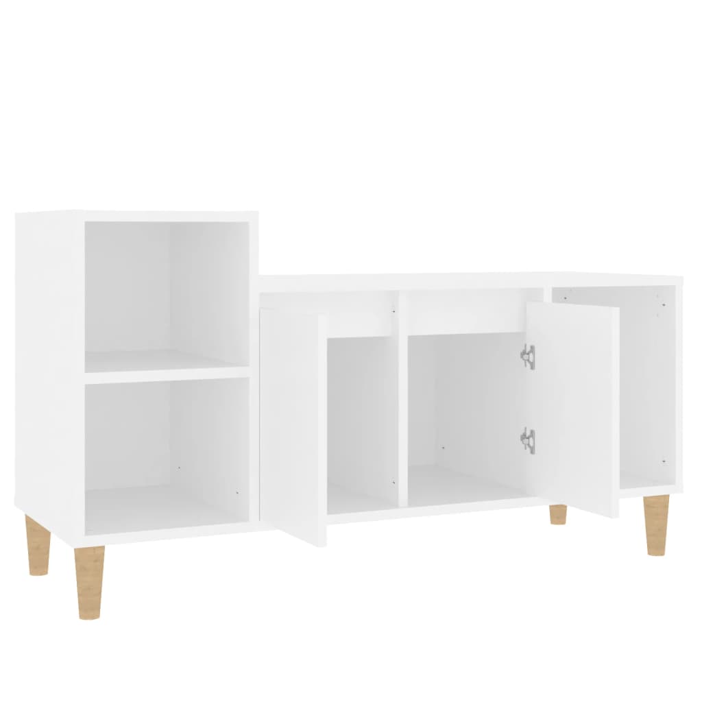 vidaXL Szafka pod TV, biała, 100x35x55 cm, materiał drewnopochodny