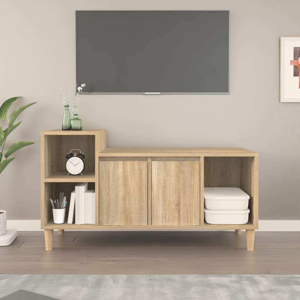 vidaXL Szafka pod telewizor, dąb sonoma, 100x35x55 cm