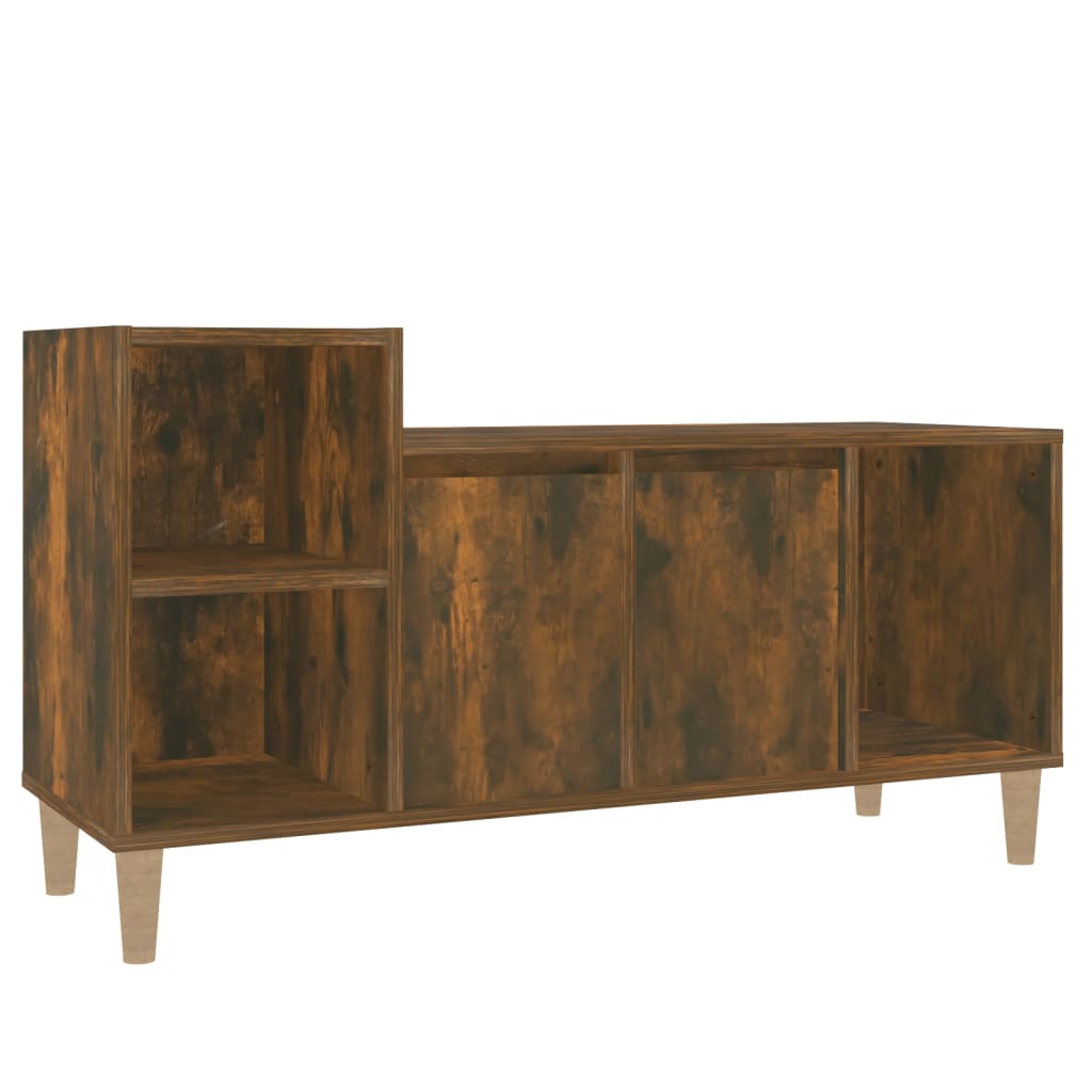 vidaXL Szafka pod telewizor, przydymiony dąb, 100x35x55 cm
