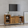 vidaXL Szafka pod telewizor, przydymiony dąb, 100x35x55 cm