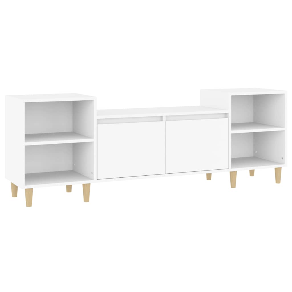 vidaXL Szafka pod TV, biała, 80x36x50 cm, materiał drewnopochodny