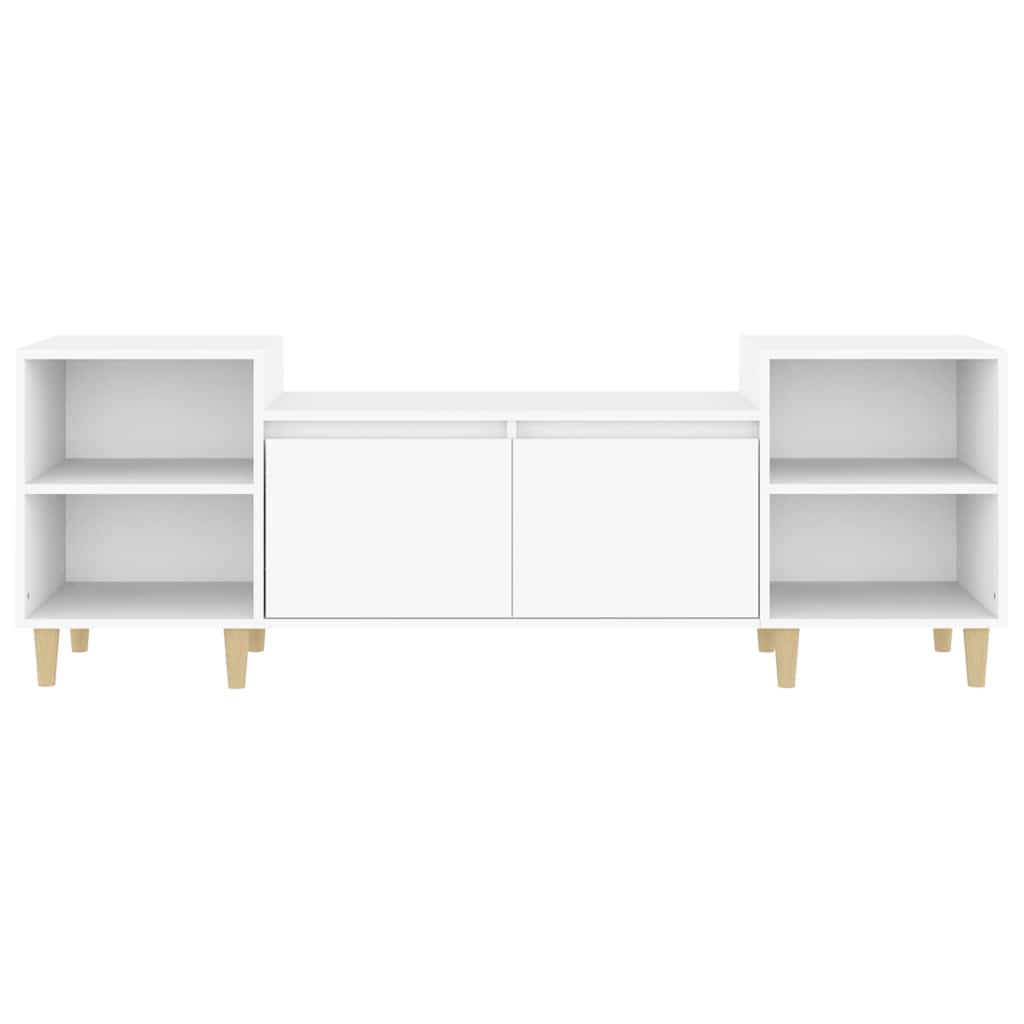 vidaXL Szafka pod TV, biała, 80x36x50 cm, materiał drewnopochodny