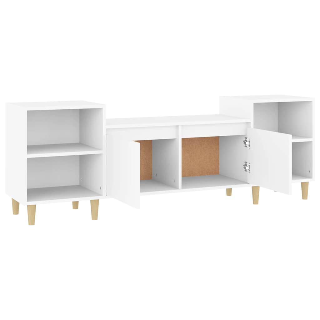vidaXL Szafka pod TV, biała, 80x36x50 cm, materiał drewnopochodny