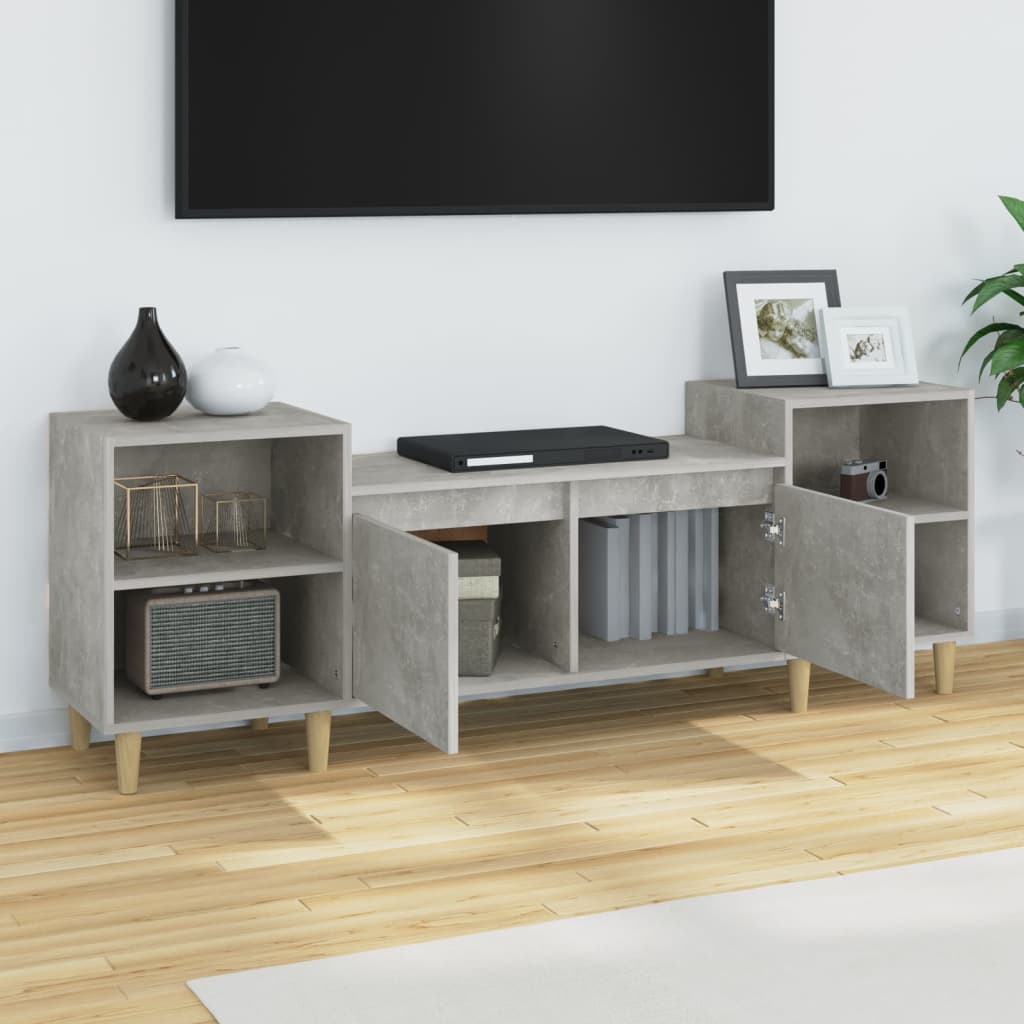 vidaXL Szafka pod TV, szarość betonu, 160x35x55 cm