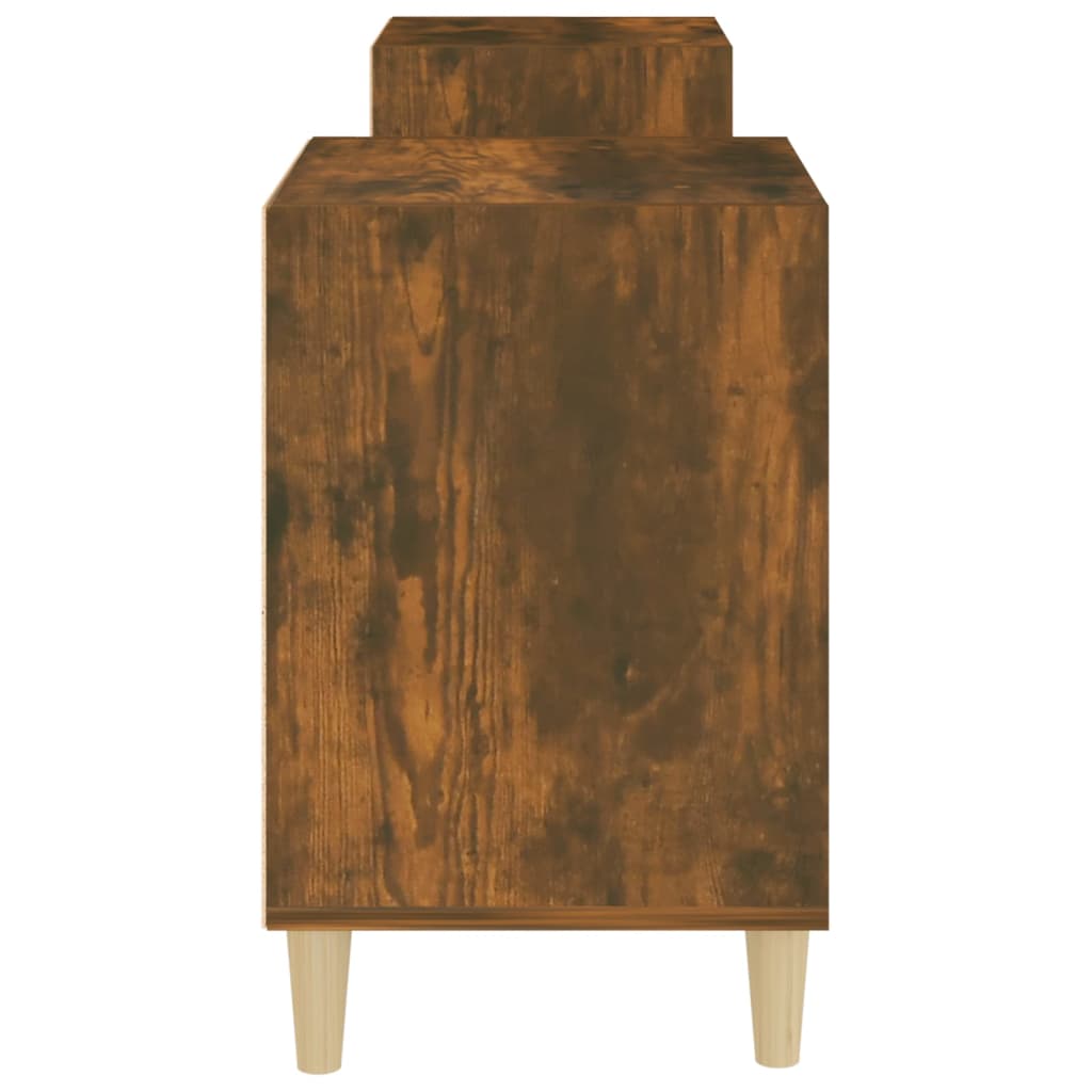 vidaXL Szafka pod telewizor, przydymiony dąb, 160x35x55 cm