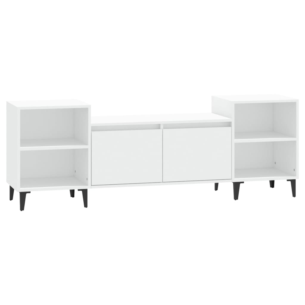 vidaXL Szafka pod TV, biała, 80x36x50 cm, materiał drewnopochodny