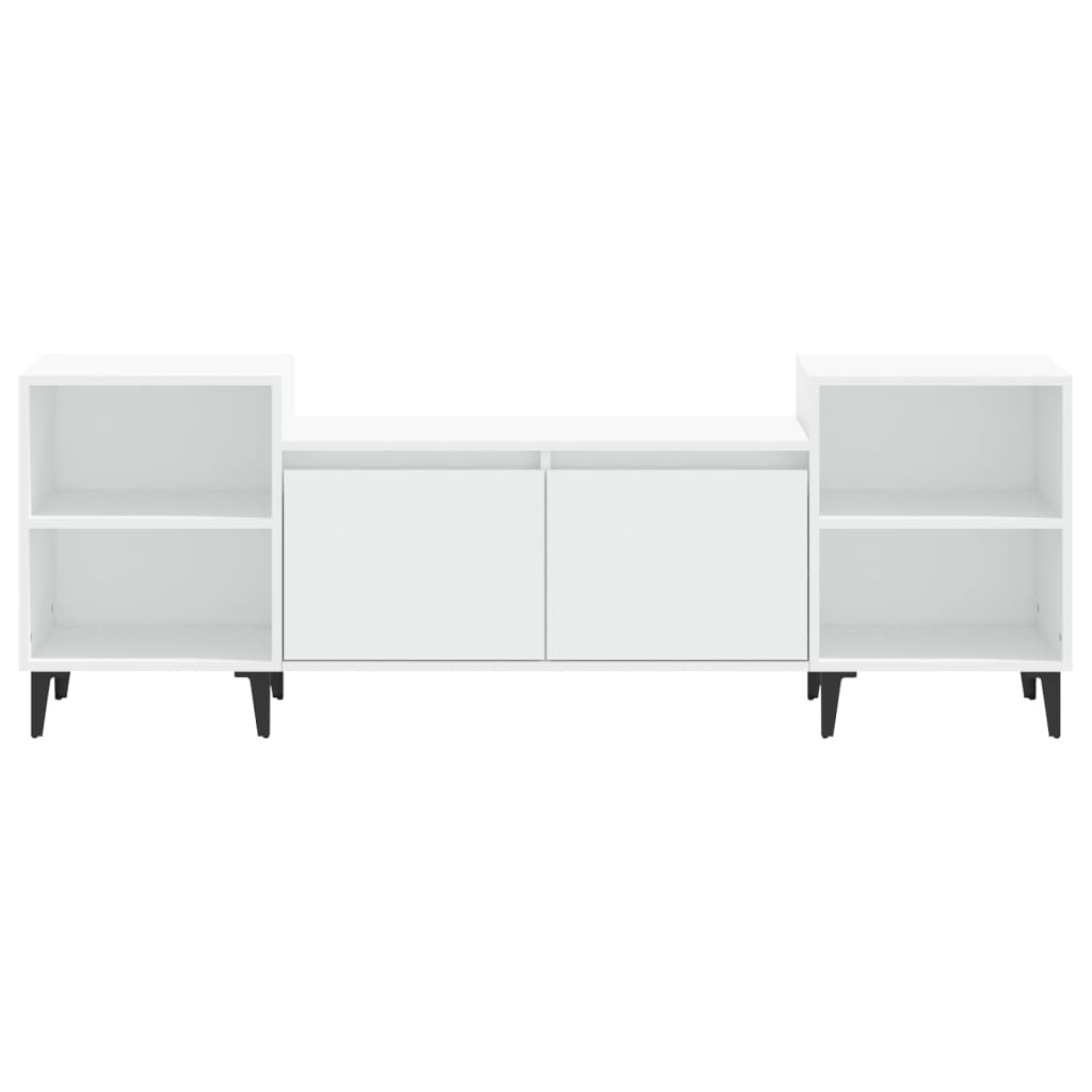 vidaXL Szafka pod TV, biała, 80x36x50 cm, materiał drewnopochodny