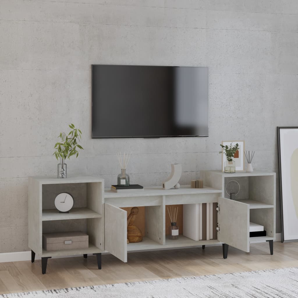 vidaXL Szafka pod TV, szarość betonu, 160x35x55 cm