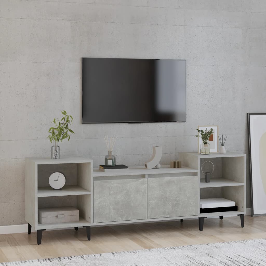 vidaXL Szafka pod TV, szarość betonu, 160x35x55 cm