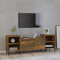vidaXL Szafka pod telewizor, przydymiony dąb, 160x35x55 cm