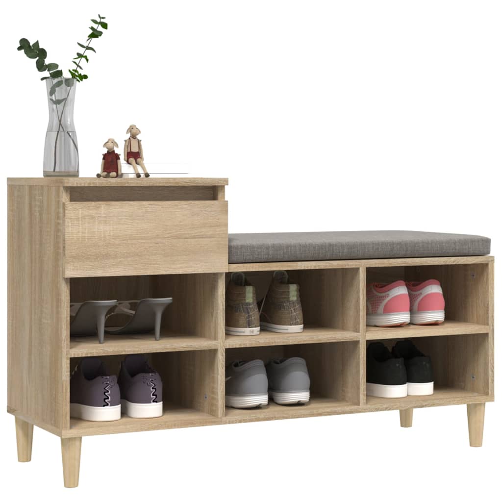 vidaXL Szafka na buty, dąb sonoma, 102x36x60 cm