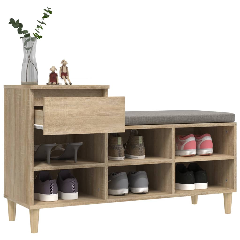 vidaXL Szafka na buty, dąb sonoma, 102x36x60 cm
