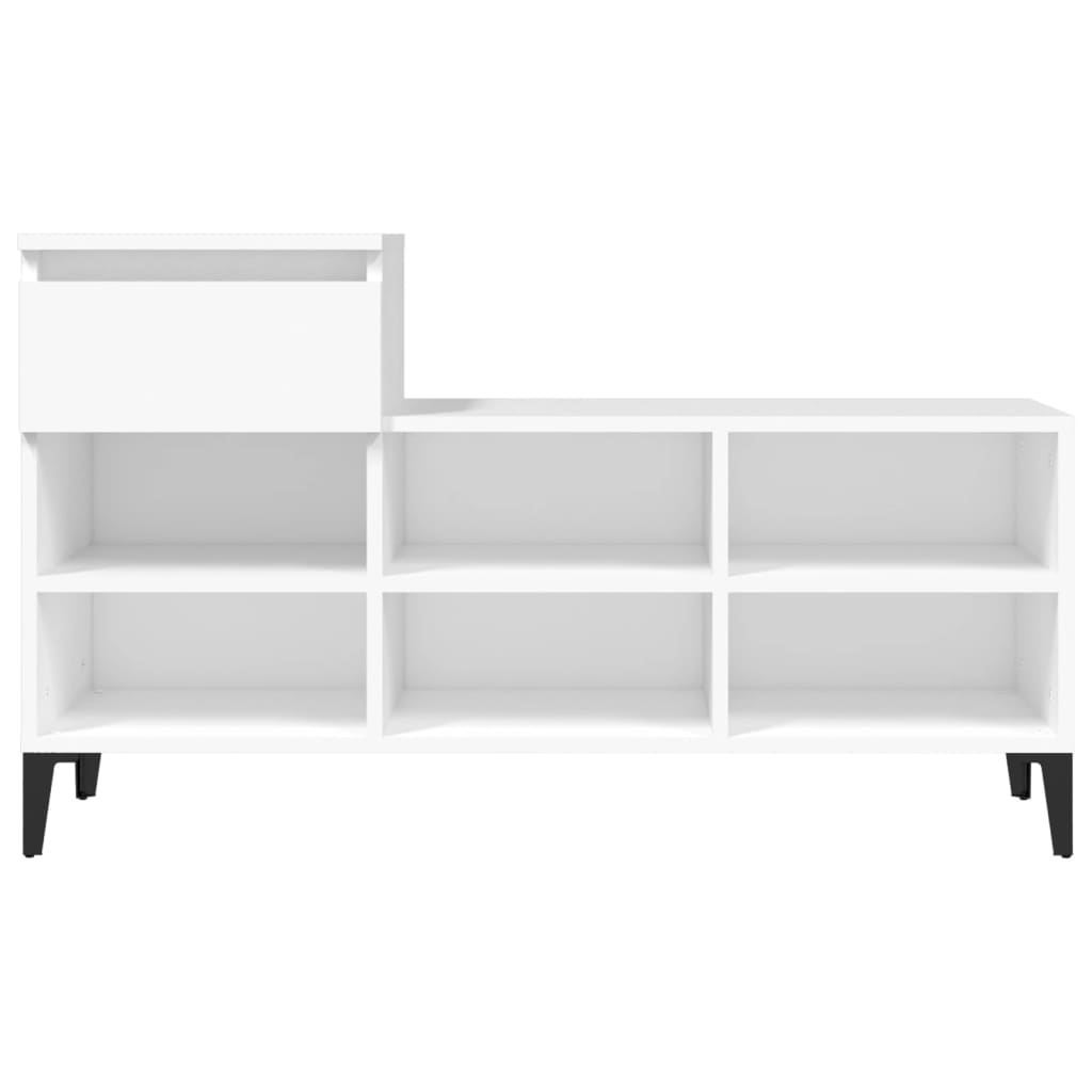 vidaXL Półka na buty, biała, 102x36x60 cm, materiał drewnopochodny