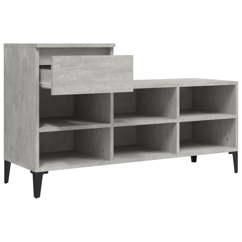 vidaXL Szafka na buty, szarość betonu, 102x36x60 cm