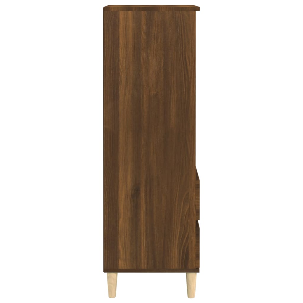 vidaXL Wysoka szafka, brązowy dąb,40x36x110 cm,materiał drewnopochodny