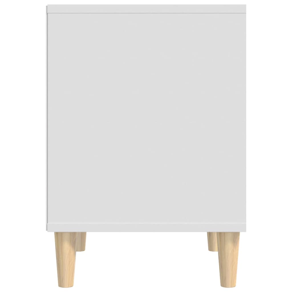 vidaXL Szafka nocna, biała, 40x35x50 cm, materiał drewnopochodny