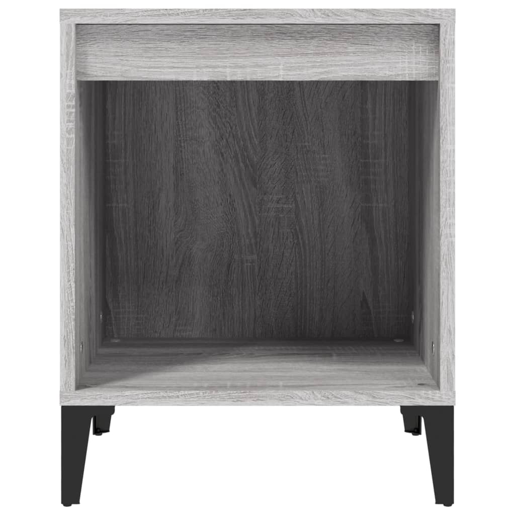 vidaXL Szafki nocne, 2 szt., szary dąb sonoma, 40x35x50 cm