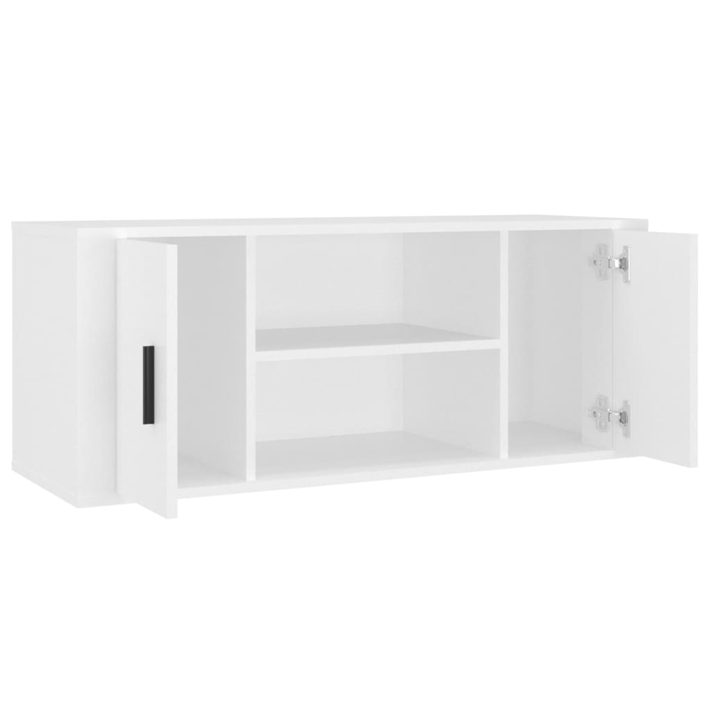 vidaXL Szafka pod TV, biała, 100x35x40 cm, materiał drewnopochodny