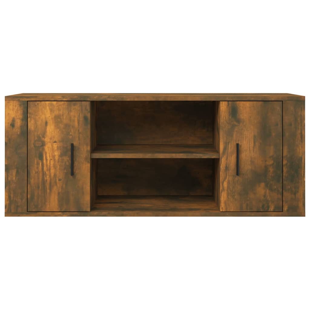 vidaXL Szafka pod telewizor, przydymiony dąb, 100x35x40 cm