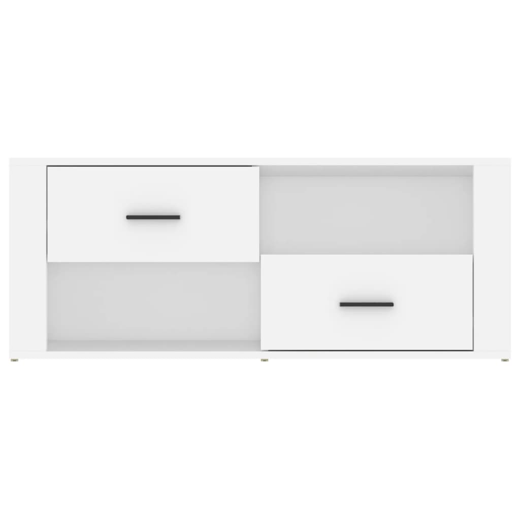 vidaXL Szafka pod TV, biała, 100x35x40 cm, materiał drewnopochodny