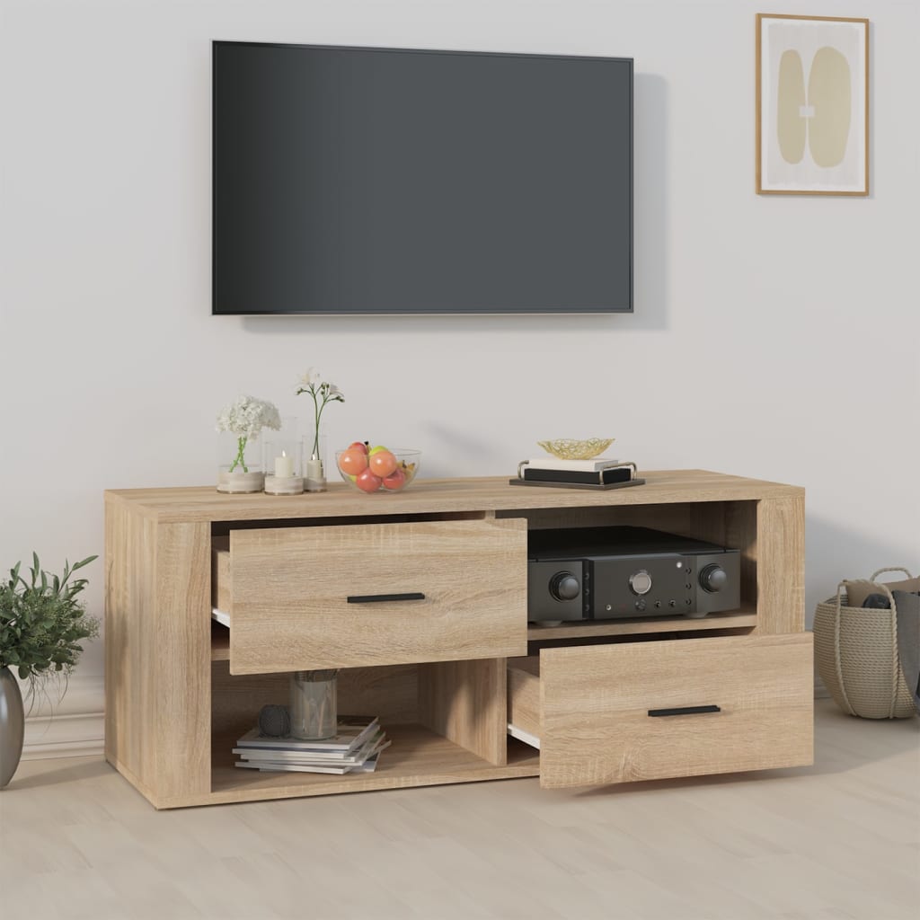 vidaXL Szafka pod telewizor, dąb sonoma, 100x35x40 cm