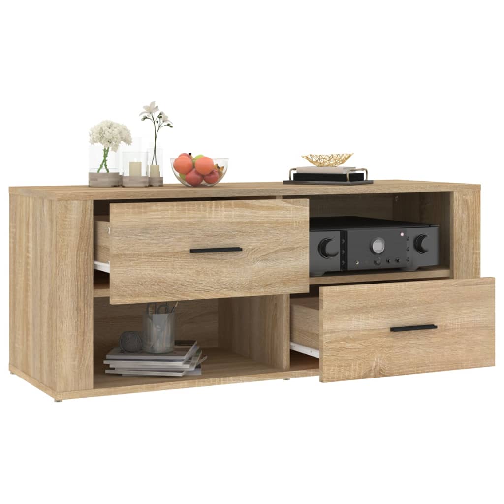 vidaXL Szafka pod telewizor, dąb sonoma, 100x35x40 cm