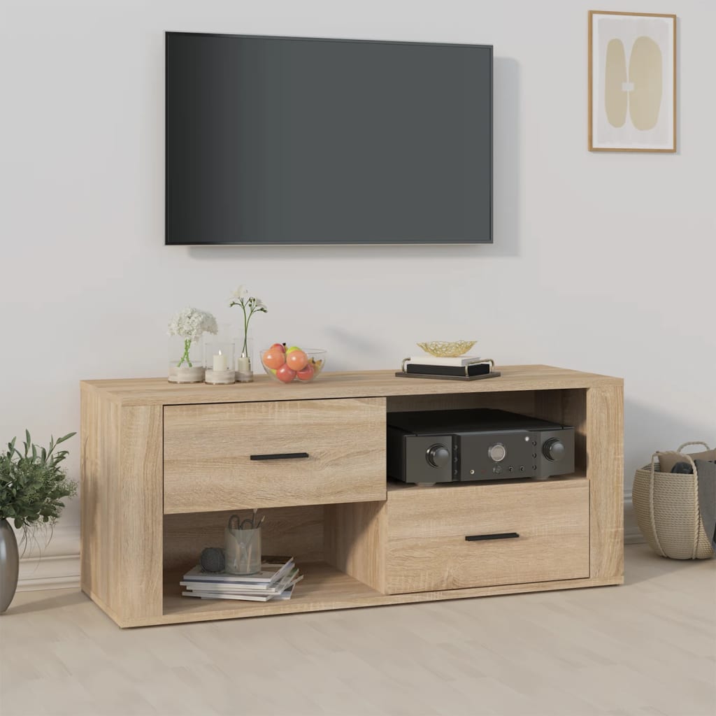 vidaXL Szafka pod telewizor, dąb sonoma, 100x35x40 cm