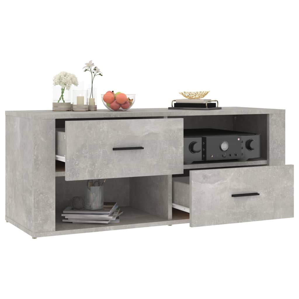 vidaXL Szafka pod TV, szarość betonu, 100x35x40 cm