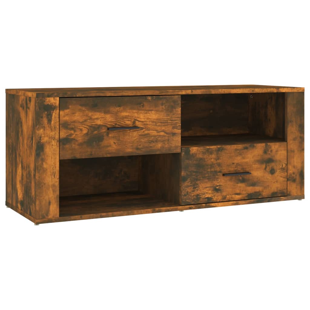 vidaXL Szafka pod telewizor, przydymiony dąb, 100x35x40 cm