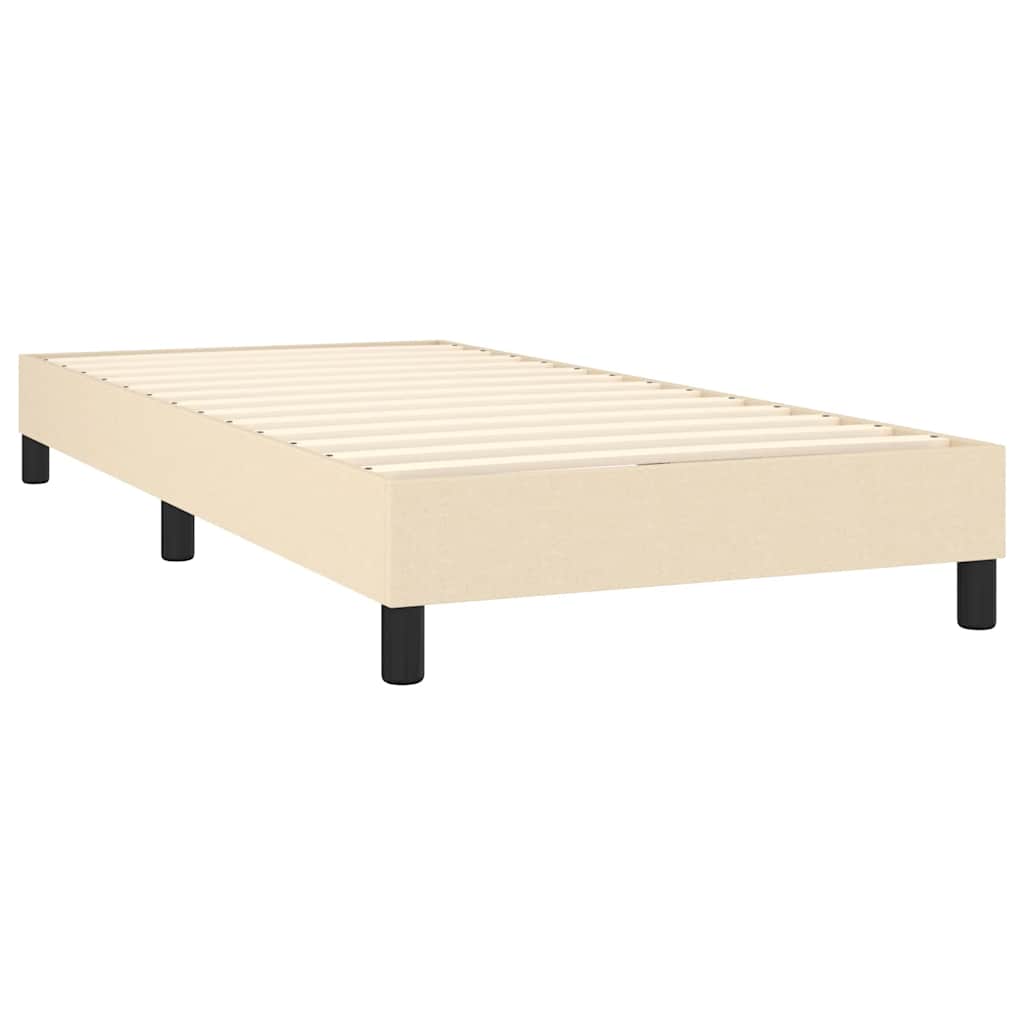 vidaXL Łóżko kontynentalne Kremowa 80x200 cm Tkanina